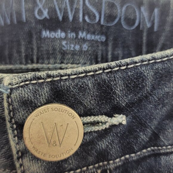 Wit & Wisdom Medium Dark Wash Jeans Stretchy Size 6 NWT - Picture 5 of 6